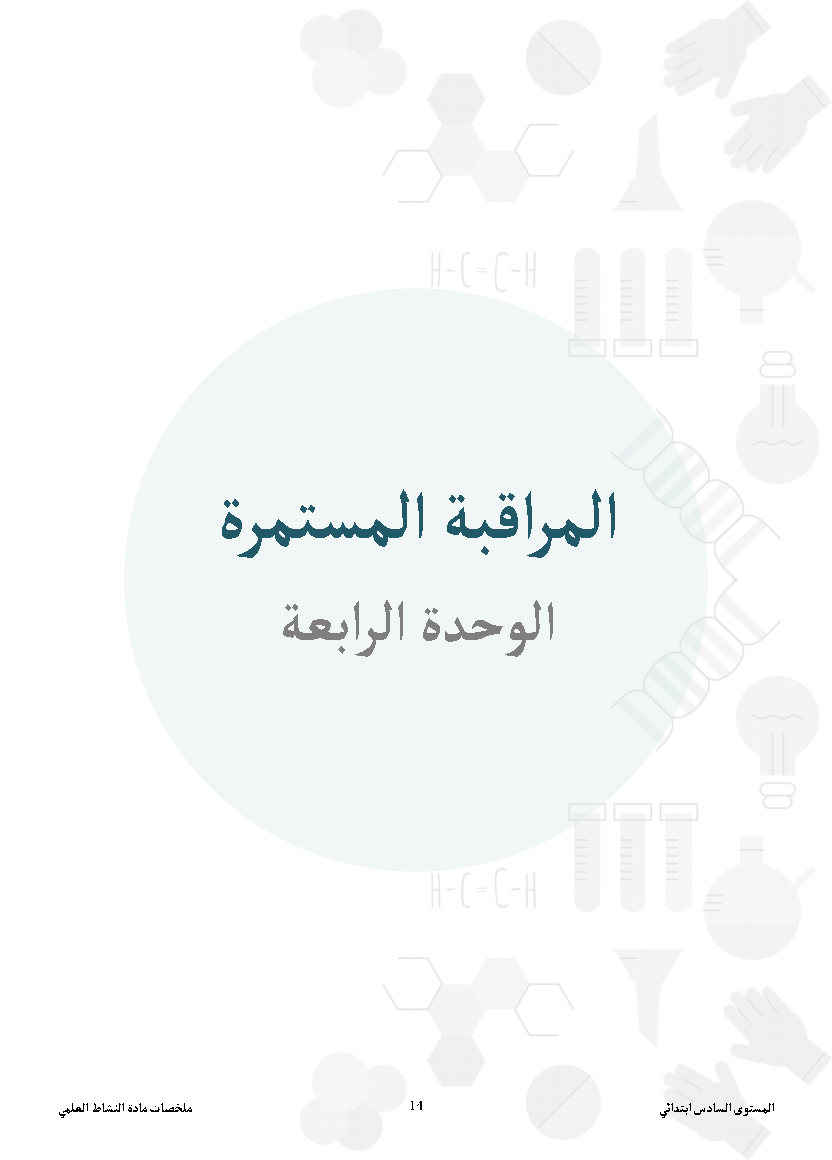 تمارين النشاط العلمي الوحدة الرابعة