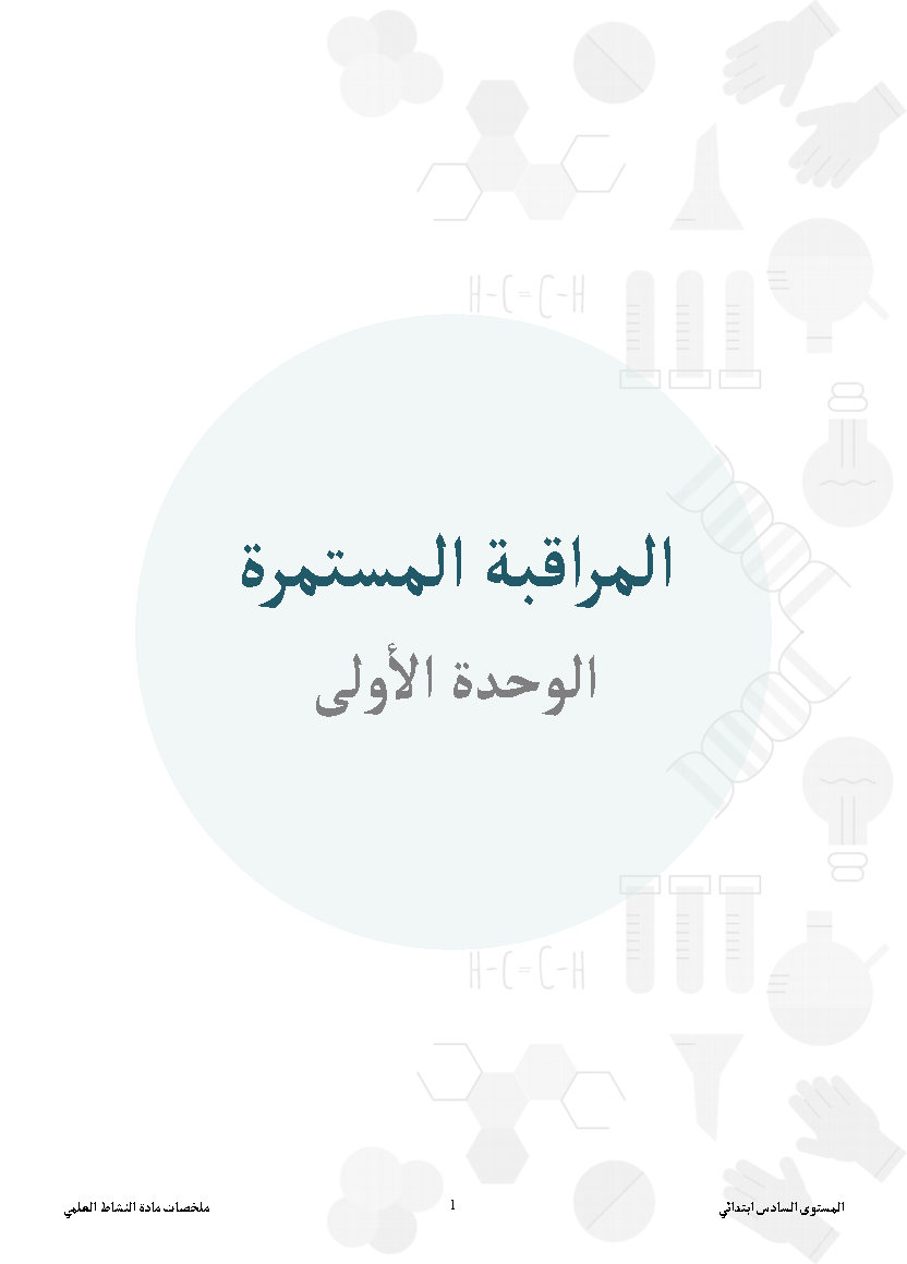 تمارين النشاط العلمي الوحدة الأولى